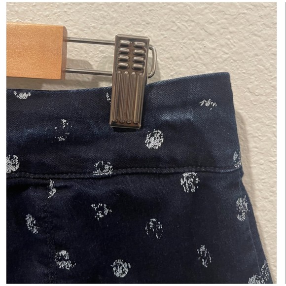 KIMCHI BLUE Navy Blue White Polka Dots Zipper Back Shorts - Picture 4 of 5